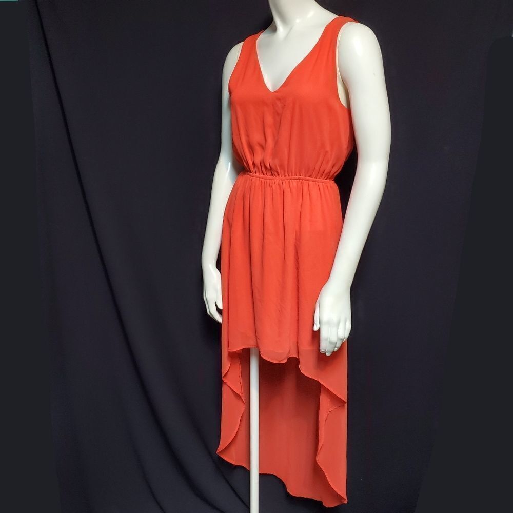 Everly Orange High Low Dress (Small)